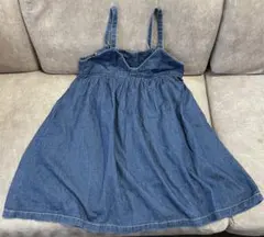 ブランシェス 130cm ジャンパースカート ワンピース デニム