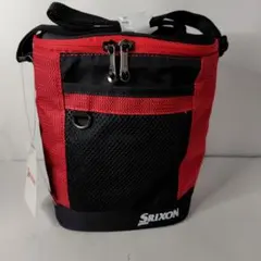 新品 SRIXON ゴルフ 保冷バッグ ラウンドポーチ 赤黒 定価3000円＋税のサムネイル