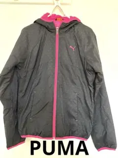 PUMA プーマ　中綿ブルゾン　ジャケット黒　ピンク　ランニング　ウォーキング