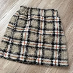 チェック柄フレアスカート　140cm