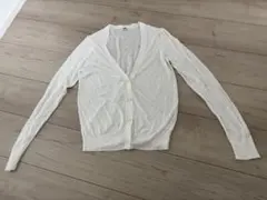 ユニクロ　ライトvネックカーディガン　白　M