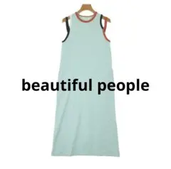 beautiful people ノースリーブ ロングワンピース　水色38 M