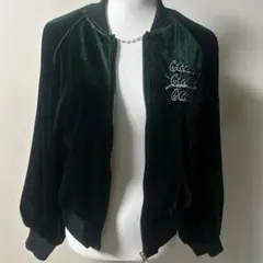 処分価格GLOBAL WORK グリーンベロアブルゾン
