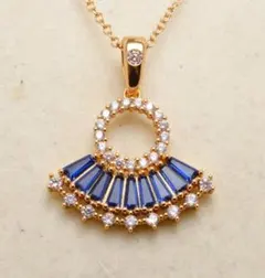 至高の逸品★英国アンティーク　サファイアデザイン　ネックレス★