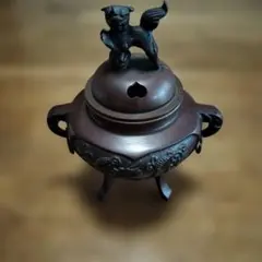 銅製 三段 香炉 獅子蓋付き 香炉 刻印有 - メルカリ