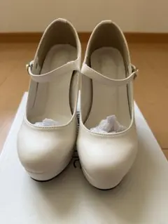 パンプス 厚底 ホワイト 11cmヒール 21.5cmのサムネイル