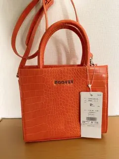 ★新品タグ付★EGOTIST エゴイスト　クロコダイル型押し ハンドバッグ