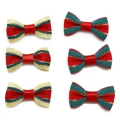 6個セット ミニ りぼん リボン 手芸パーツ クリスマス ハンドメイド リメイク