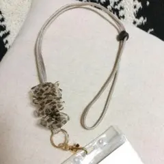 パラコード ストラップ キーリング付き ヒョウ柄 レオパード