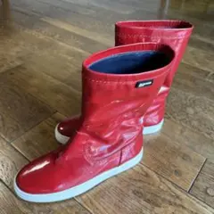 新品未使用　JIL SANDER NAVY(ジルサンダー)エナメルブーツ37のサムネイル