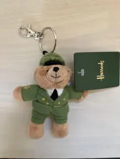 Harrods ハロッズ　グリーンマンベア キーホルダーのサムネイル