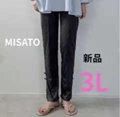 289 しまむらMISATO ラッシュガード 水陸両用パンツ3Lグレー濃灰