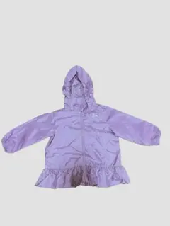 薄紫色 フリル付きフードジャケット 90cm