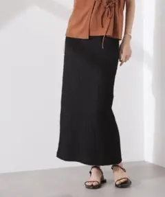 ナノユニバース ロング Iライン ナロースカート サイズフリーのサムネイル