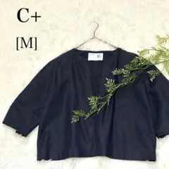 C＋　センシティブ　ショートジャケット　七分袖　ラグラン袖　M ブラック