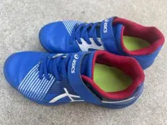 ASICSレーザービーム キッズスニーカー 青/赤