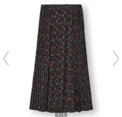 新品タグ付 GU コンビネーションスカート(ローズ) ブラック XSサイズ