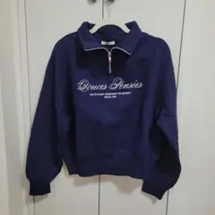 オペークドットクリップ スウェット 紺色