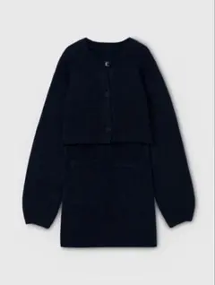 【25AW】 ロゴボタンニットセットワンピース