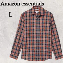 ✨️未使用✨️ amazon essentials (L) チェック柄 長袖シャツ
