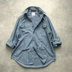 美品 マディソンブルー HAMPTON ストライプシャツ ネイビー×ホワイト