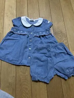 デニム ワンピースとショートパンツセット 95cm以下