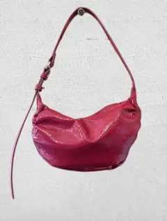 ZARA ギャザーショルダーバッグ　赤のサムネイル