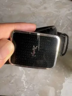 YSL ブラック レザー ベルト
