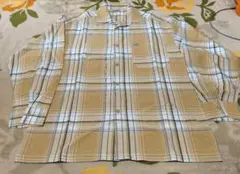Cal Top 長袖シャツ L ベージュ チェック柄