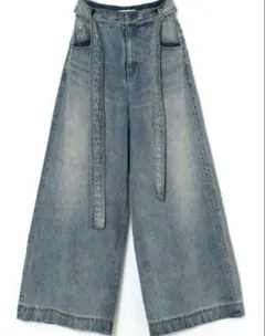 meltthelady メルトザレディ デニムパンツ Melt the lady(メルトザレディ) ベルトデザインフレアデニム