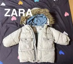 ZARA アイボリー アウター フード付き