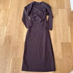 【大人気】ZARA ロングワンピース　ブラウン　XSサイズ ザラ