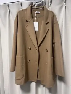 【FASHIRU】 新品タグ付き　ベージュ ダブルブレスト チェスターコート