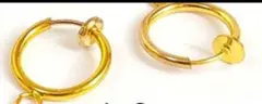 ゴールド フープK18コーティングイヤリング