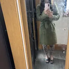 ❤️アルバローザ❤️オリーブグリーン ダブルブレスト トレンチコート‼️出品迷い中