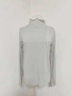 オペークドットクリップ ハイネック カットソー Mサイズ　透け感のサムネイル