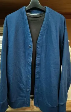 ネイビー カットソー カーディガン　LL