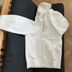 ホワイトパーカー Mサイズ コットン95%