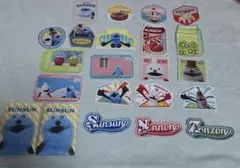 パペットスンスン　ノンノン　ゾンゾン　キラキラダイカットステッカー　封筒　セット