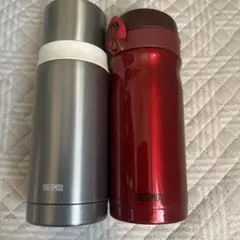 THERMOS 真空断熱350マグ .レッド、シルバーセット中古ですのサムネイル