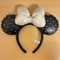 ディズニーカチューシャ　パール　キルティング　ミニー