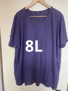 8L 半袖Tシャツ ゆったり パープルのサムネイル