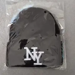 ブラック NYロゴ ニット帽