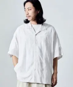 【限定展開】ビッグシルエット ペイズリー柄 オープンカラーシャツ/総柄シャツのサムネイル