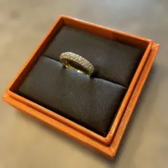 ダイヤモンドリング 0.54ct 9号 3.7g イエローゴールド パヴェリング 