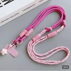 ピンク スマホ用ショルダーストラップ
