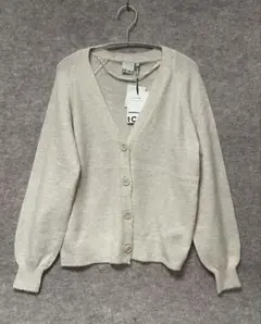 【3832】ichi モヘヤ混 ニット Ｖネック カーディガン