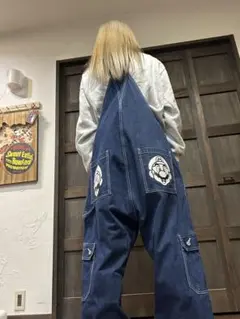 X-Large ✖️マリオ　デニムオーバーオール