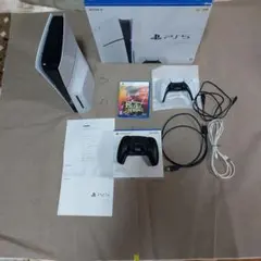 美品　PlayStation 5 本体とコントローラー純正2　ゲーム1本付き
