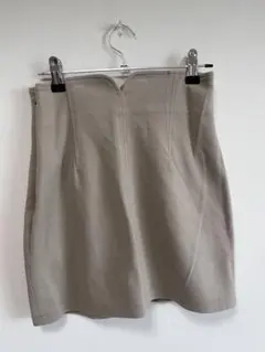 EMODA ベージュ タイトスカート サイドファスナー